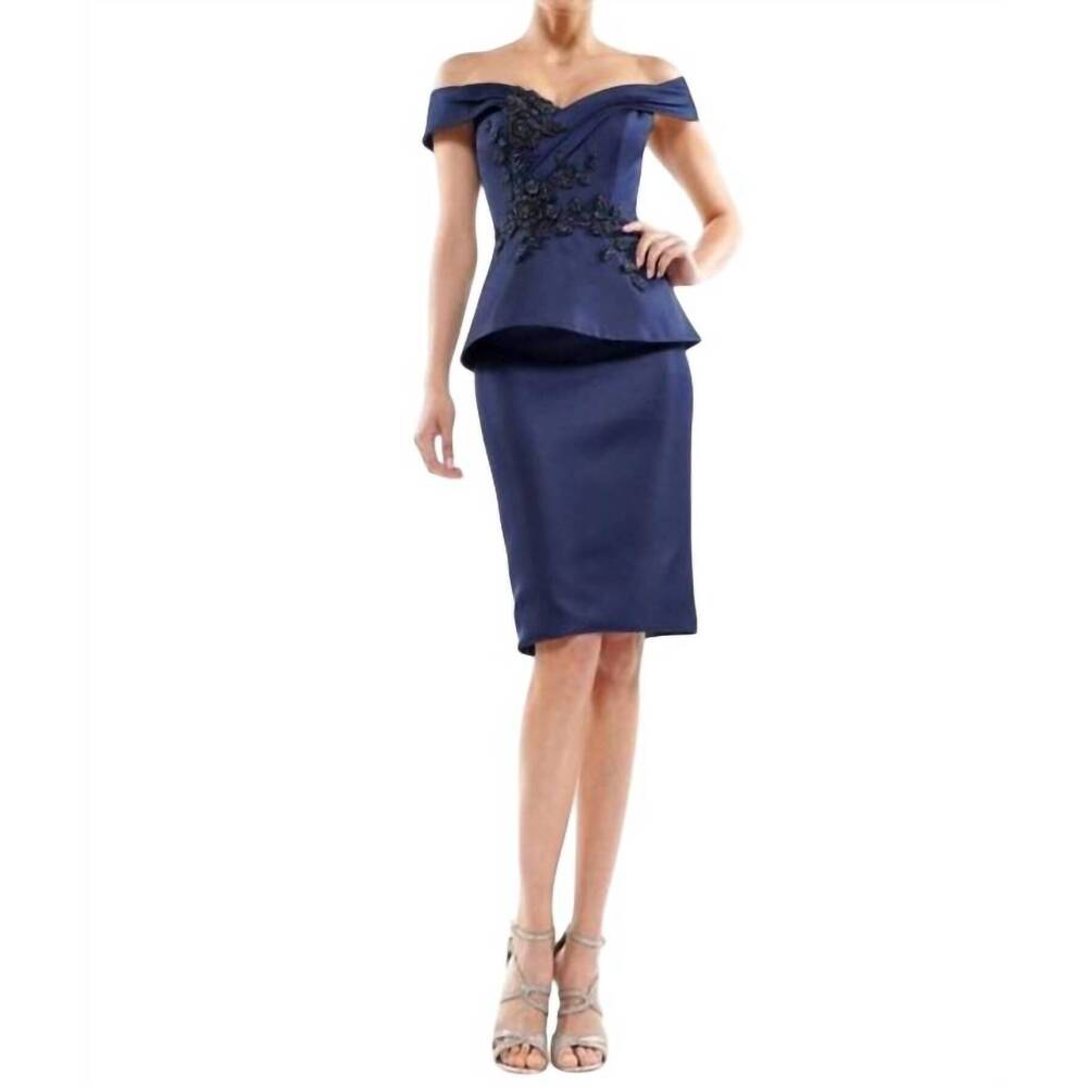 NEW COLORS DRESS satin cocktail dress in blue